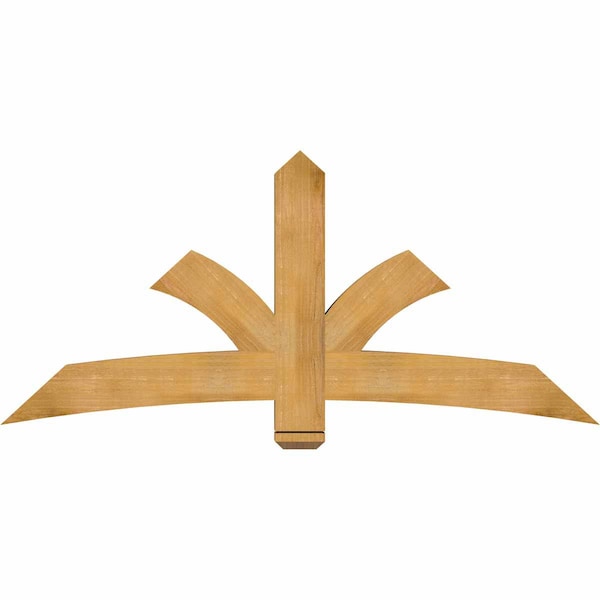 Ekena Millwork Davenport Rough Sawn Timber Gable Bracket, Western Red Cedar, 72"W x 33"H x 4"D x 6"F, 11/12 Pitch GBW072X33X0406DAV00RWR - main